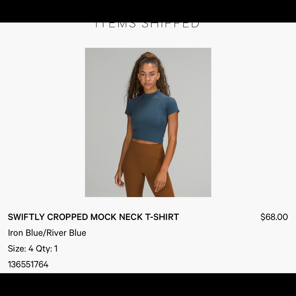 EUC lululemon mock neck top